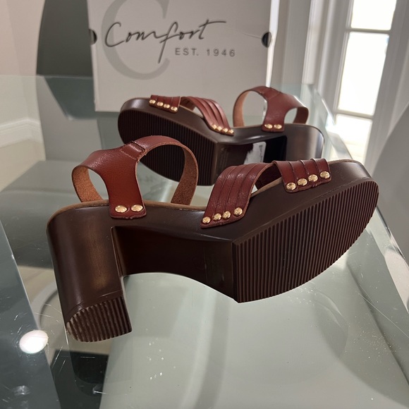 New CATO Comfort heels | WOMENS STRAPPY PLATFORM SANDALS COGNAC COLOR SIZE 8.5 - Picture 7 of 10